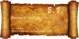 Berecz Vilja névjegykártya